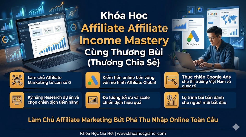 Khóa Học Affiliate Income Mastery Cùng Thương Bùi (Thương Chia Sẻ)