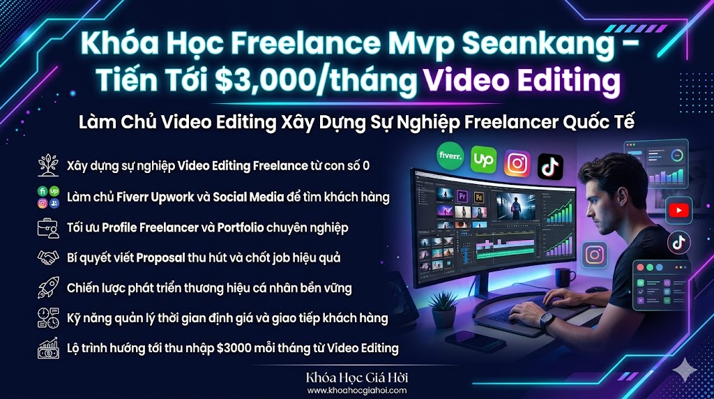 Khóa Học Freelance Mvp Seankang – Tiến Tới $3,000/tháng Video Editing
