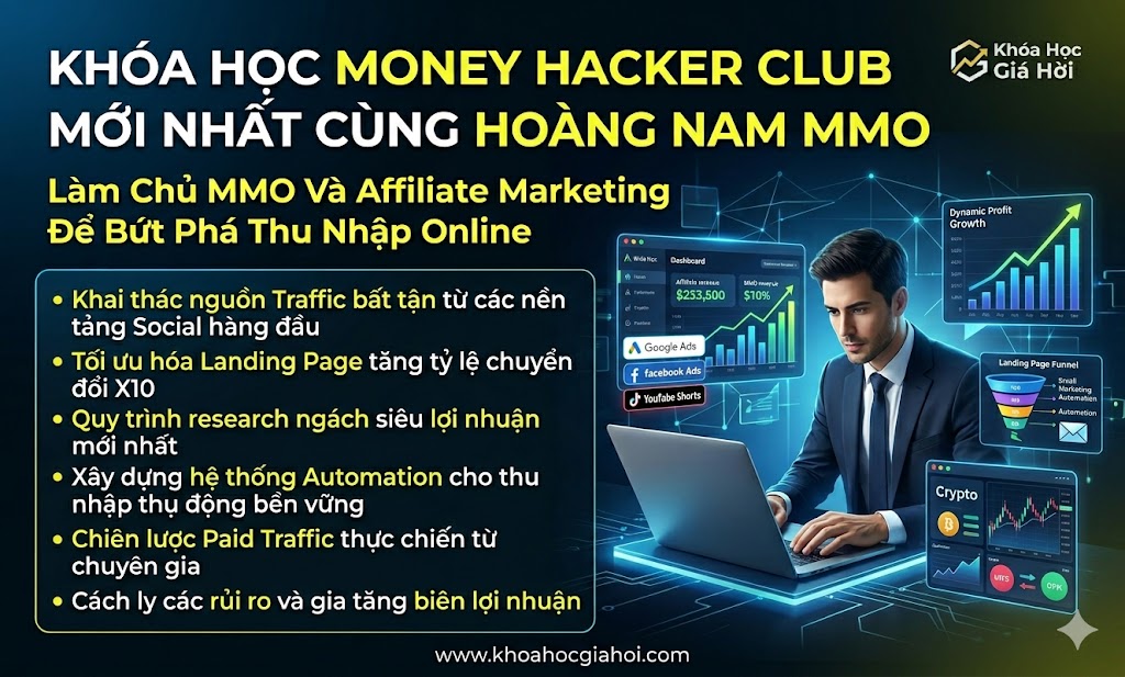 Khóa Học Money Hacker Club Mới Nhất Cùng Hoàng Nam MMO