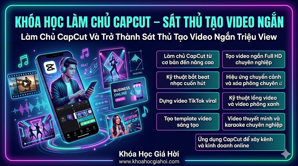 Khóa Học Làm Chủ Capcut – Sát Thủ Tạo Video Ngắn