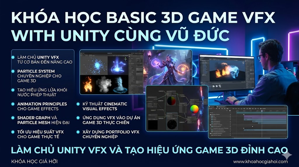 Khóa Học Basic 3D Game Vfx With Unity Cùng Vũ Đức
