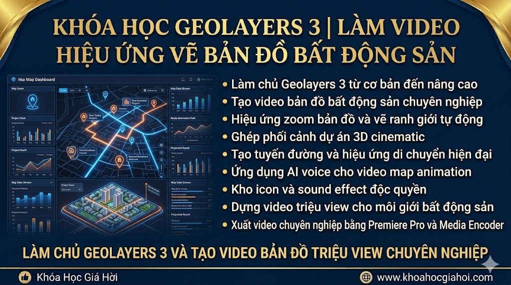 Khóa Học Geolayers 3 | Làm Video Hiệu Ứng Vẽ Bản Đồ Bất Động Sản Khóa Học Geolayers 3 | Làm Video Hiệu Ứng Vẽ Bản Đồ Bất Động Sản