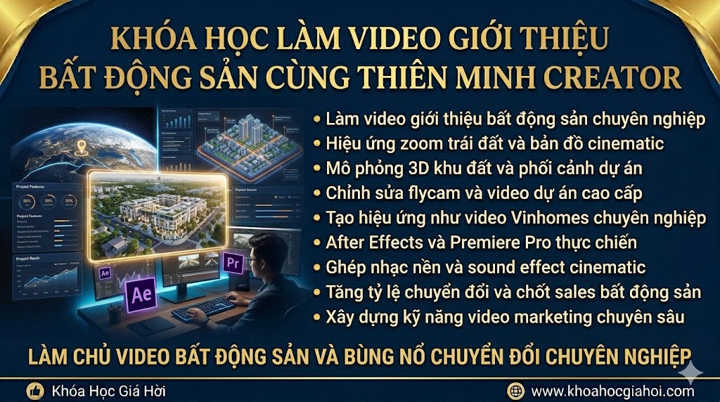 Khóa Học Làm Video Giới Thiệu Bất Động Sản Cùng Thiên Minh Creator