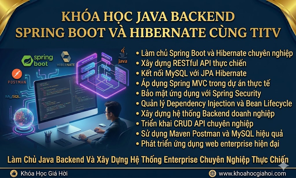 Khóa Học Java Backend Spring Boot Và Hibernate Cùng TITV
