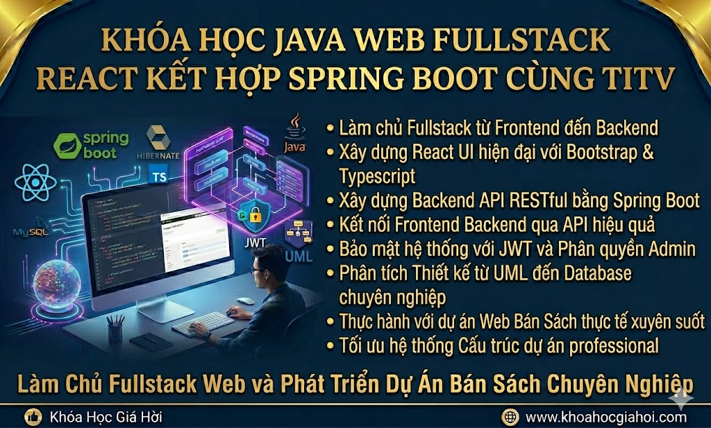 Khóa Học Java Web Fullstack React Kết Hợp Spring Boot Cùng TITV