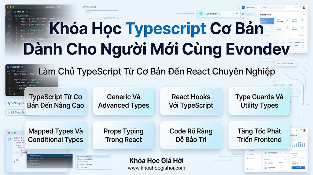 Khóa Học Typescript Cơ Bản Dành Cho Người Mới Cùng Evondev