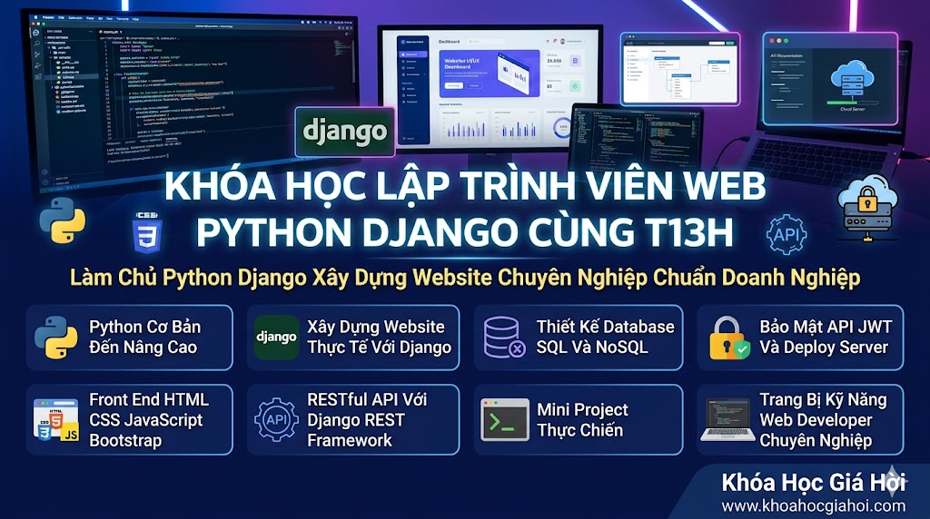 Khóa Học Lập Trình Viên Web Python Django Cùng T13h