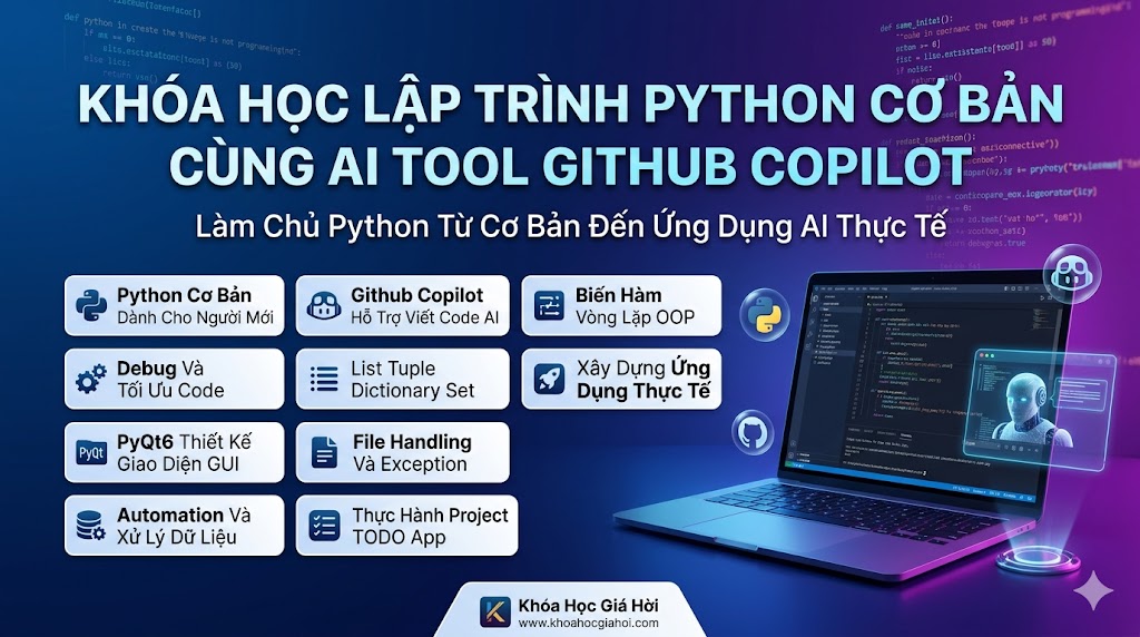 Khóa Học Lập Trình Python Cơ Bản Cùng AI Tool: Github Copilot