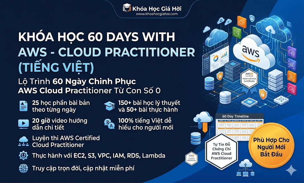 Khóa Học 60 Days With AWS - Cloud Practitioner (Tiếng Việt)