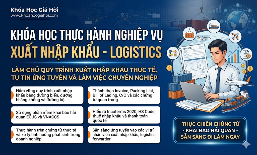Khóa Học Thực Hành Nghiệp Vụ Xuất Nhập Khẩu - Logistics