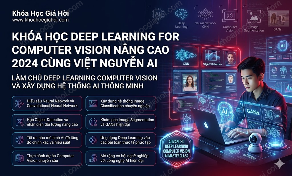 Khóa Học Deep Learning For Computer Vision Nâng Cao 2024 Cùng Việt Nguyễn AI