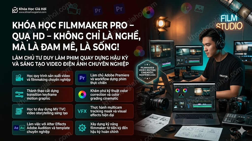 Khóa Học Filmmaker Pro – Quạ HD – Không Chỉ Là Nghề, Mà Là Đam Mê, Là Sống!