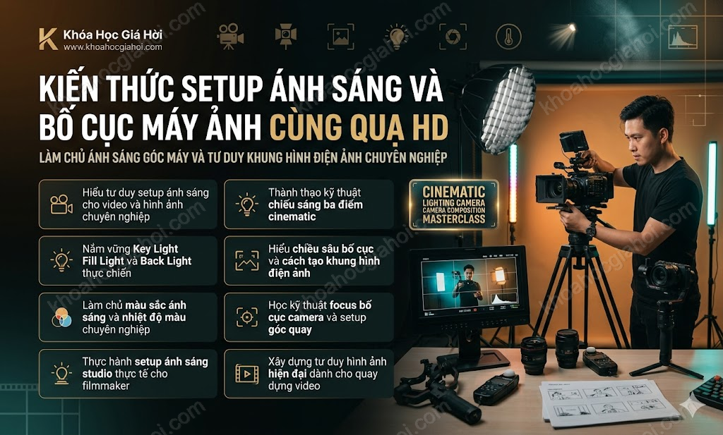 Kiến Thức Setup Ánh Sáng Và Bố Cục Máy Ảnh Cùng Quạ HD