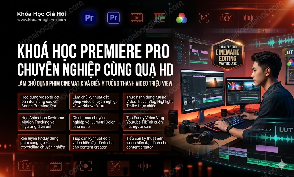 Khoá Học Premiere Pro Chuyên Nghiệp Cùng Quạ HD