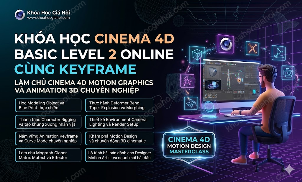 Khóa Học Cinema 4D Basic Level 2 Online Cùng Keyframe