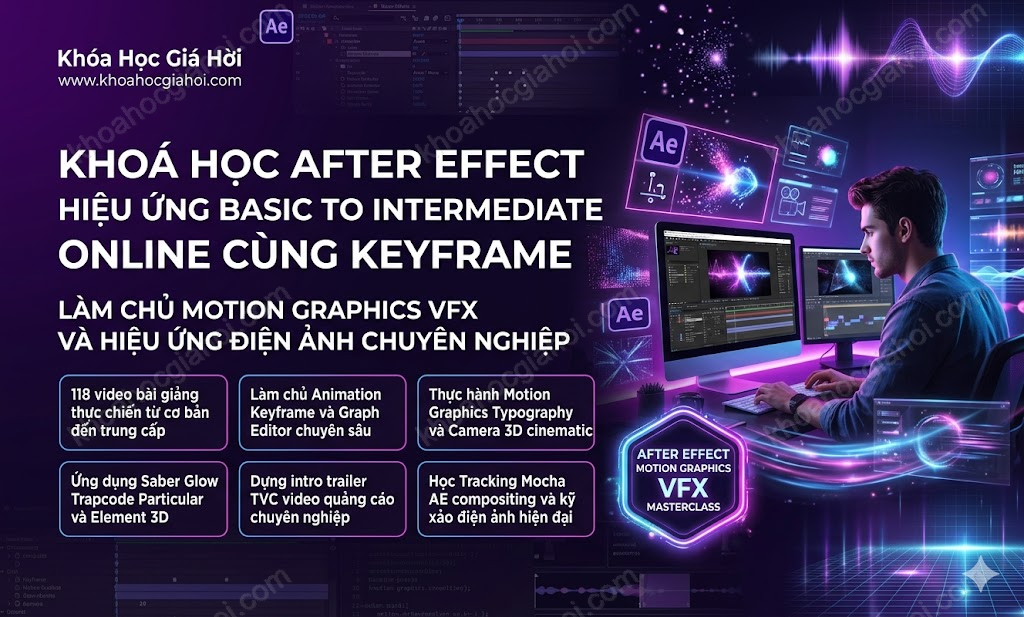 Khoá Học After Effect Hiệu Ứng Basic To Intermediate Online Cùng Keyframe