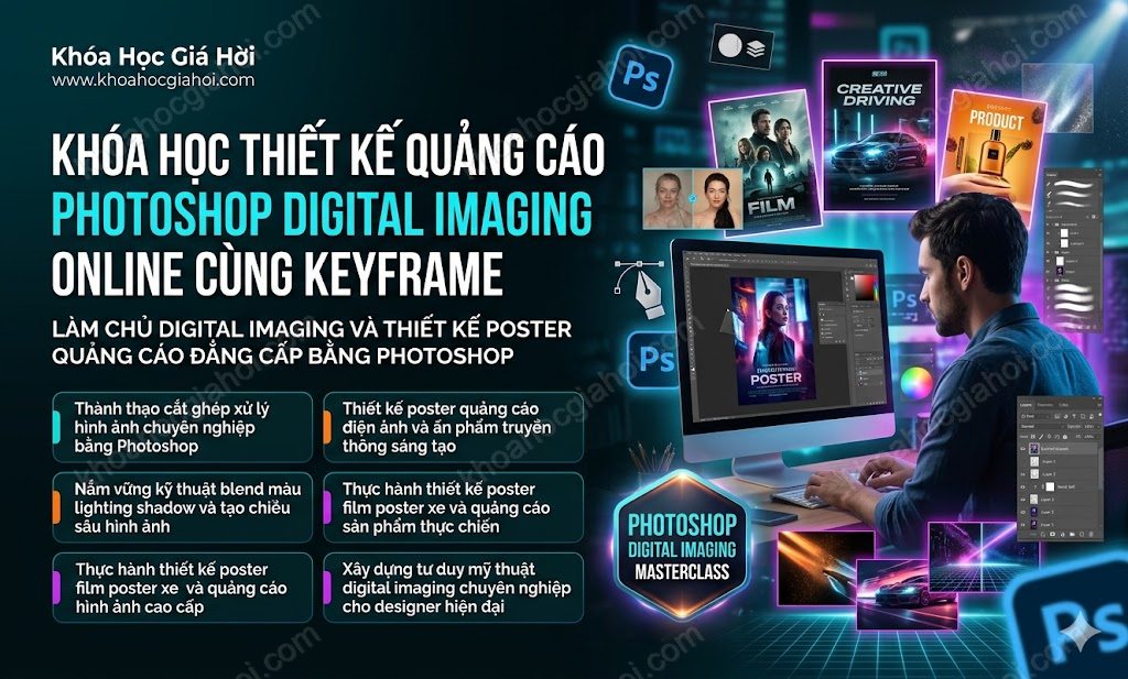 Khóa Học Thiết Kế Quảng Cáo Photoshop Digital Imaging Online Cùng Keyframe