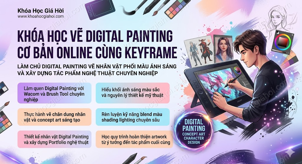 Khóa Học Vẽ Digital Painting Cơ Bản Online Cùng Keyframe