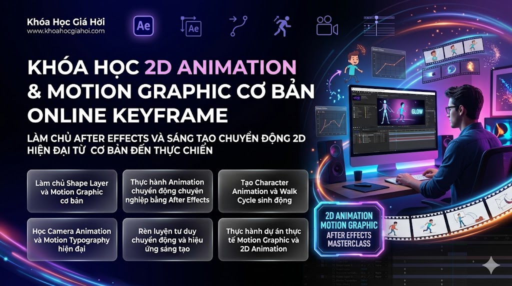 Khóa Học 2D Animation & Motion Graphic Cơ Bản Online Keyframe
