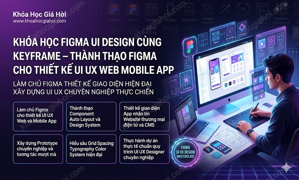 Khóa Học Figma UI Design Cùng Keyframe – Thành Thạo Figma Cho Thiết Kế UI/UX Web/ Mobile App