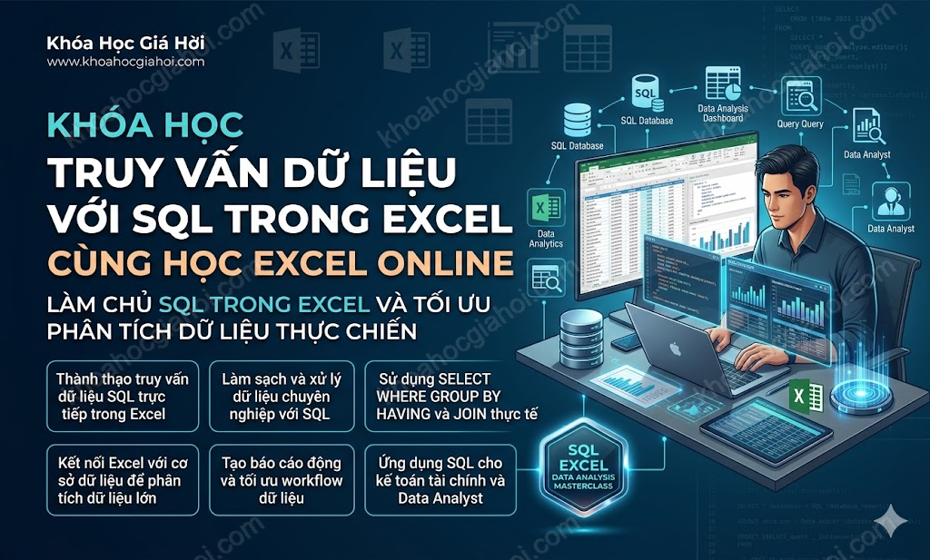 Khóa Học Truy Vấn Dữ Liệu Với Sql Trong Excel Cùng Học Excel Online