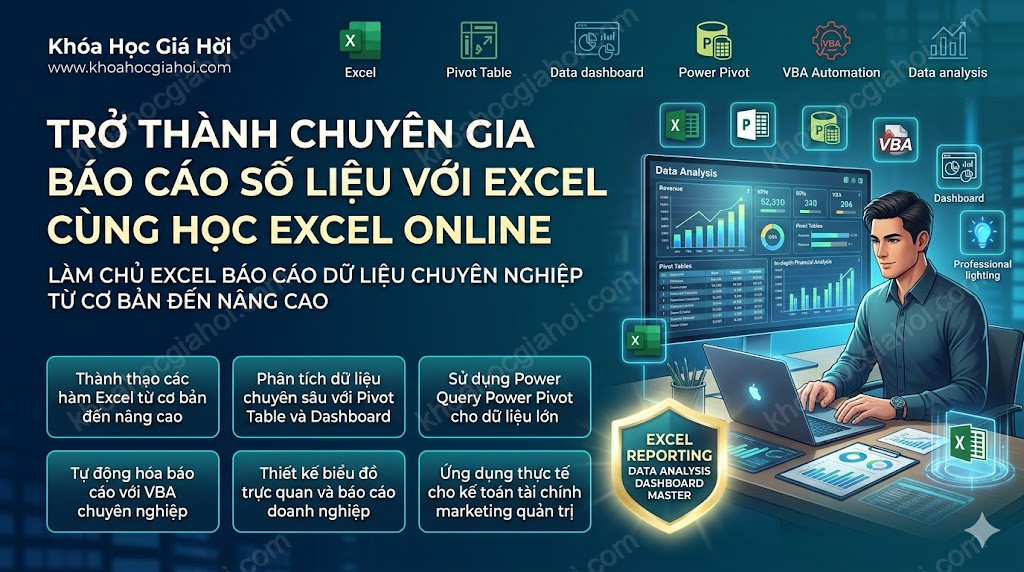 Trở Thành Chuyên Gia Báo Cáo Số Liệu Với Excel Cùng Học Excel Online