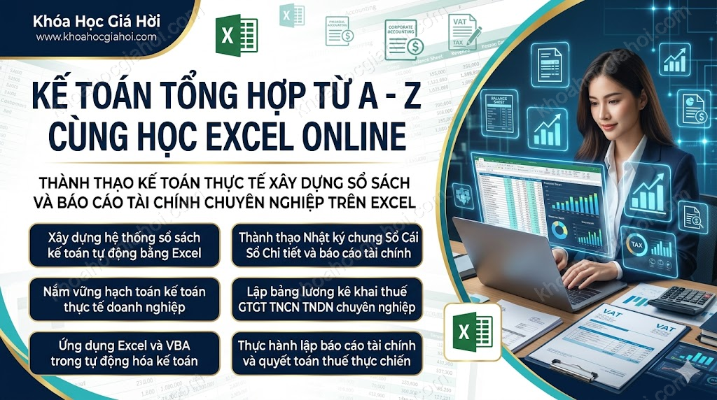Kế Toán Tổng Hợp Từ A - Z Cùng Học Excel Online