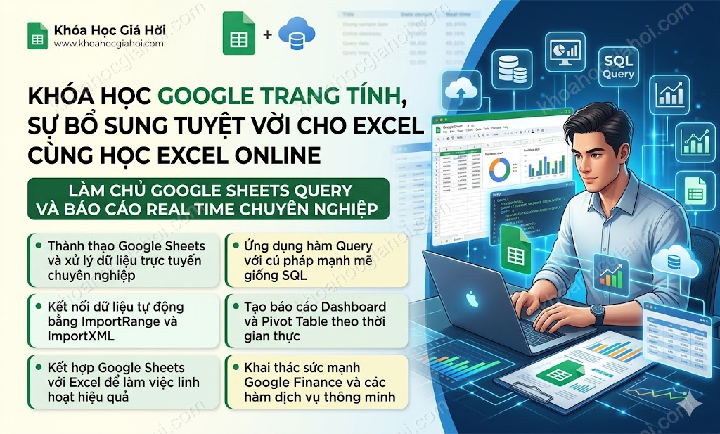 Khóa Học Google Trang Tính, Sự Bổ Sung Tuyệt Vời Cho Excel Cùng Học Excel Online