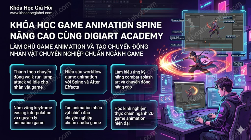 Khóa Học Game Animation Spine Nâng Cao Cùng Digiart Academy
