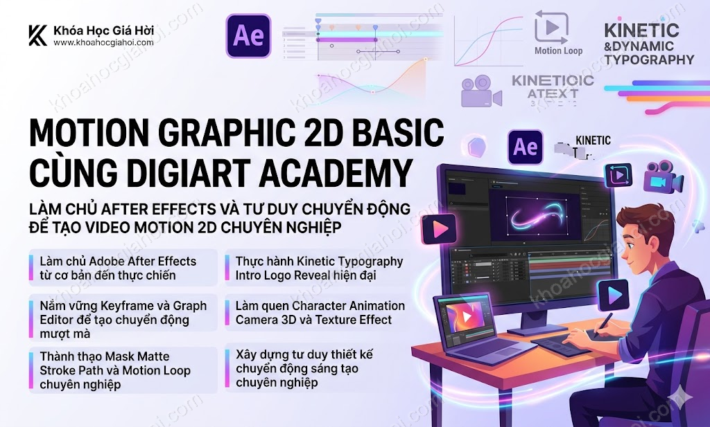 Khóa Học Motion Graphic 2D Basic Cùng Digiart Academy