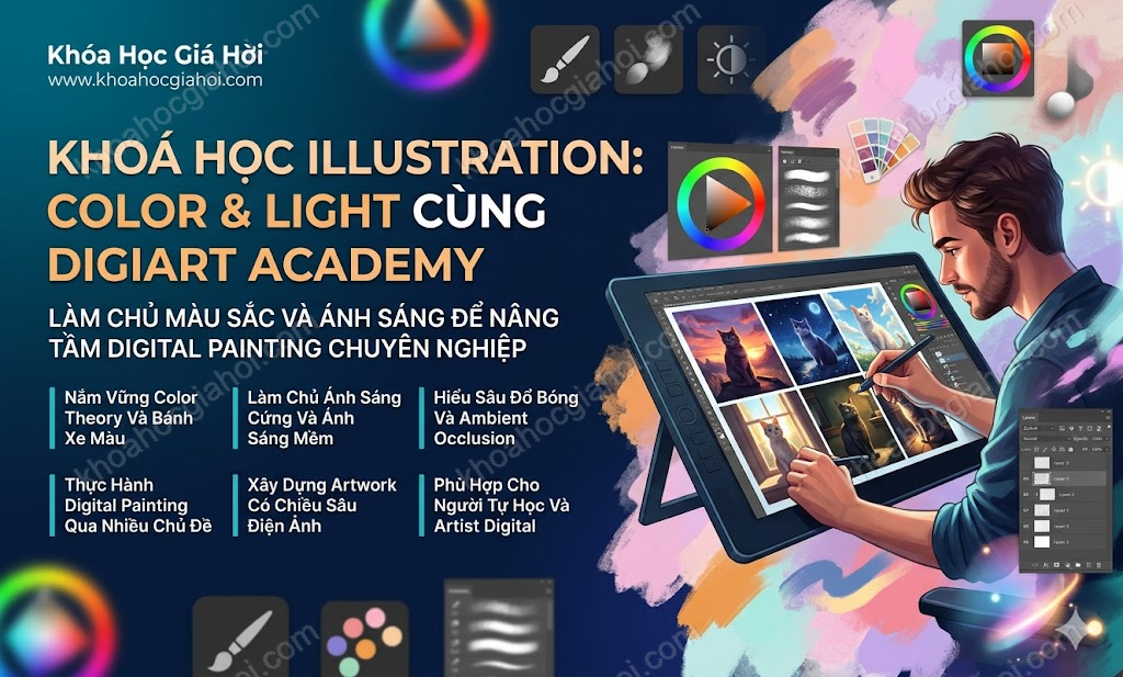 Khoá Học Illustration: Color & Light Cùng Digiart Academy
