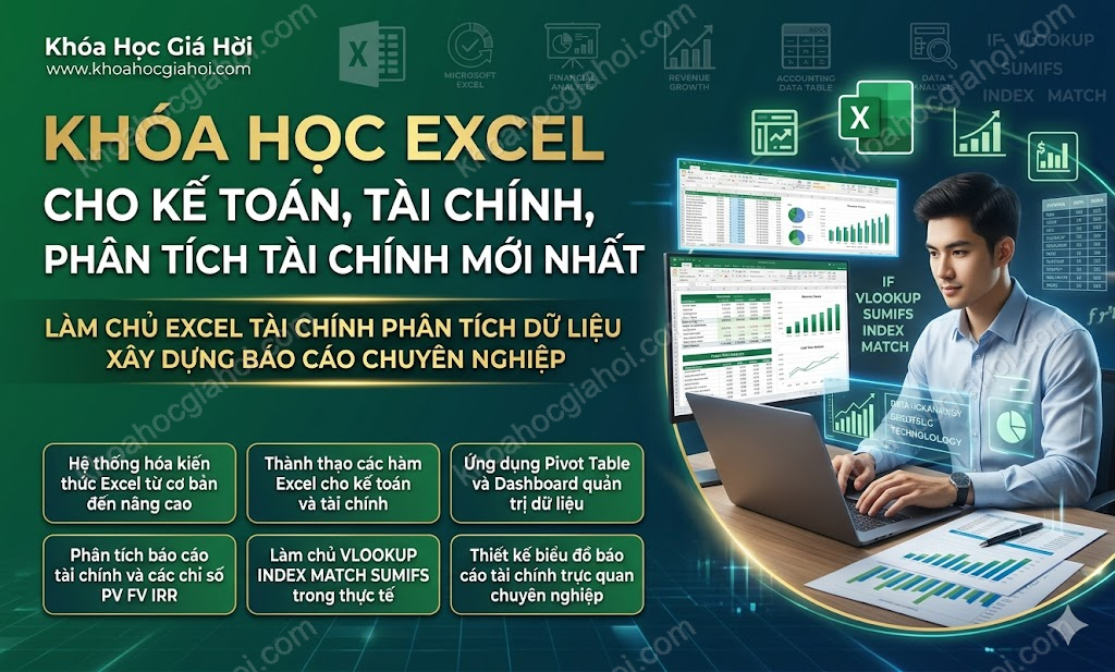 Khóa Học Excel Cho Kế Toán, Tài Chính, Phân Tích Tài Chính Mới Nhất
