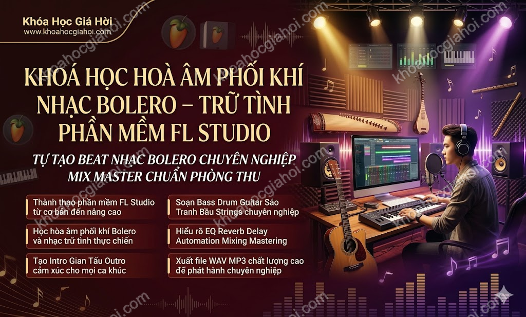 Khoá Học Hoà Âm Phối Khí Nhạc Bolero – Trữ Tình – Phần Mềm Fl Studio
