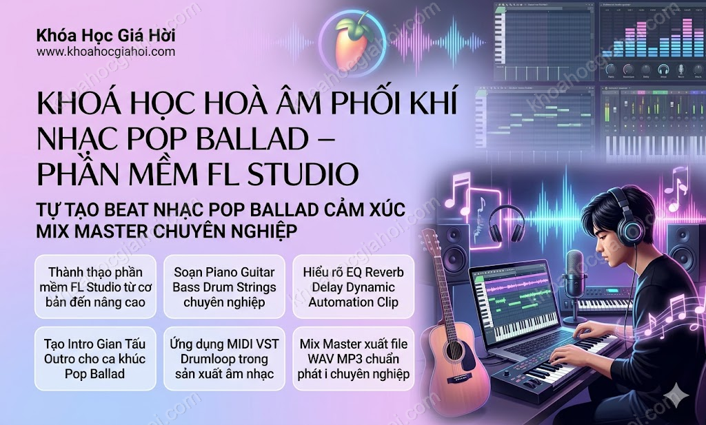 Khoá Học Hoà Âm Phối Khí - Nhạc Pop Ballad - Phần Mềm Fl Studio