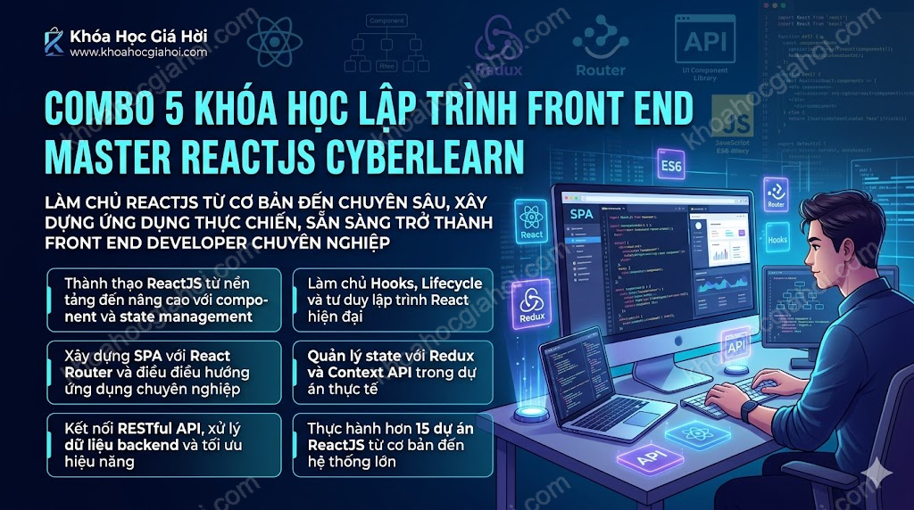 Combo 5 Khóa Học Lập Trình Front End Master Reactjs CyberLearn