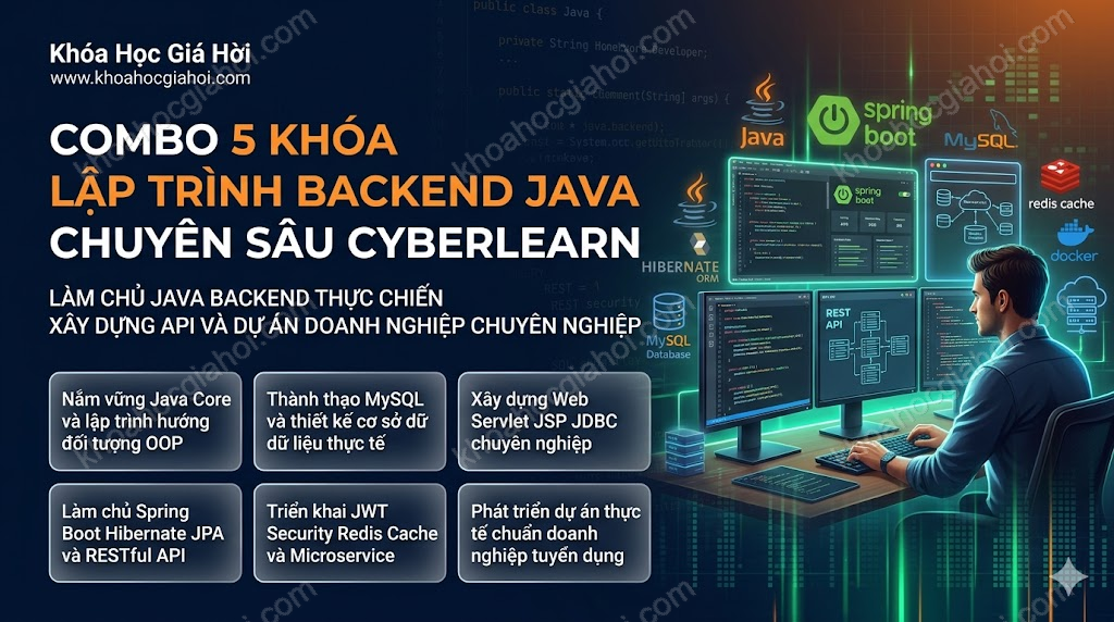 Combo 5 Khóa Lập Trình Backend Java Chuyên Sâu CyberLearn