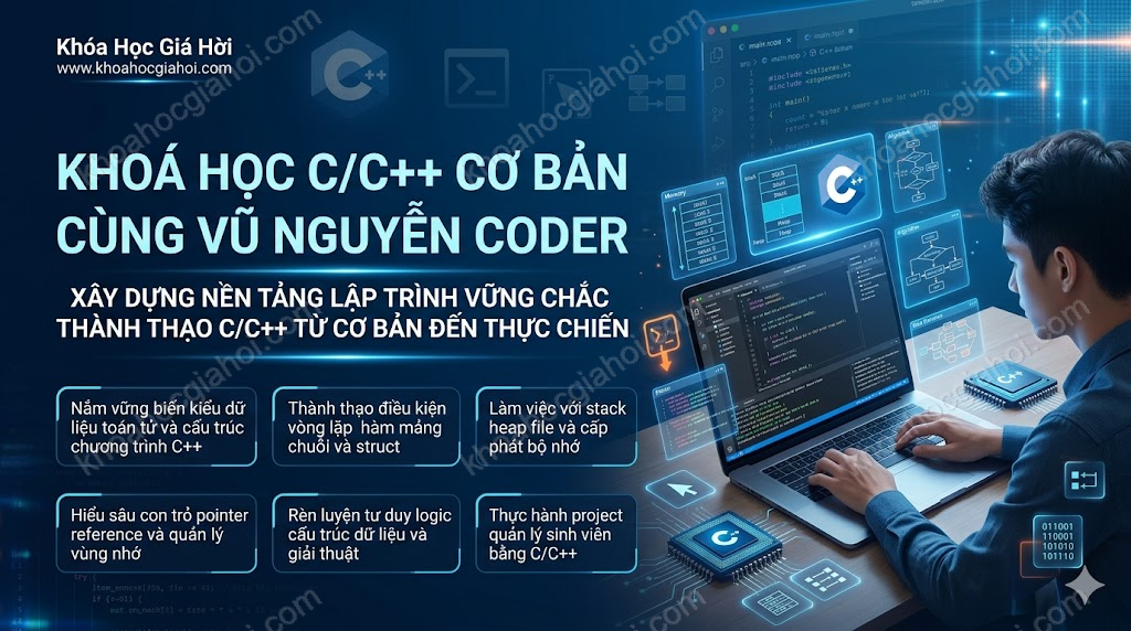 Khoá Học C/C++ Cơ Bản Cùng Vũ Nguyễn Coder