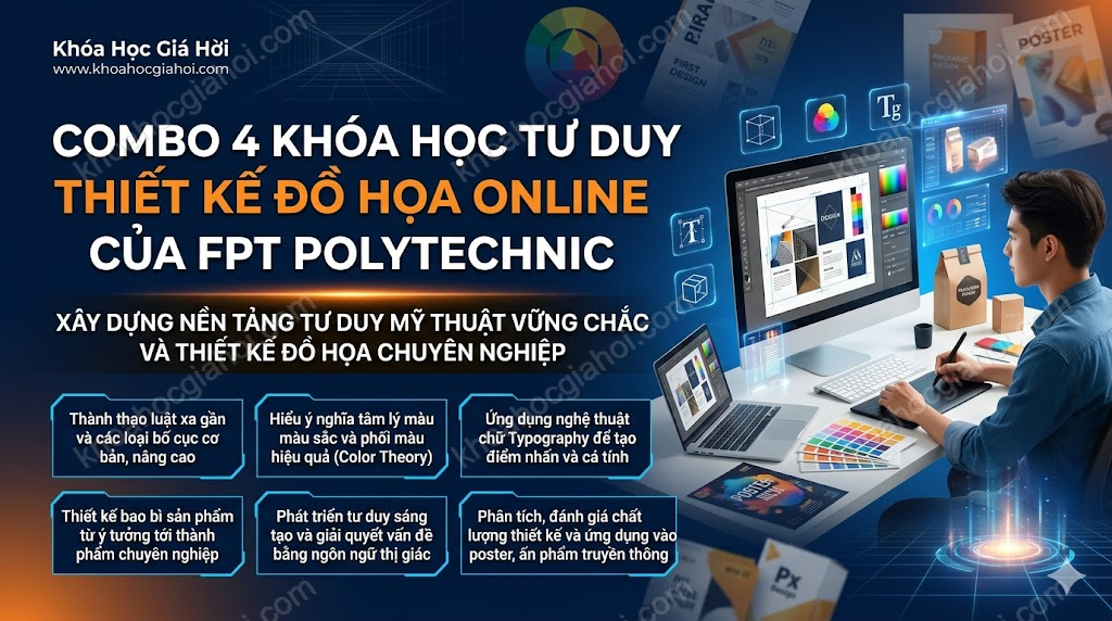 Combo 4 Khóa Học Tư Duy Thiết Kế Đồ Họa Online Của Fpt Polytechnic