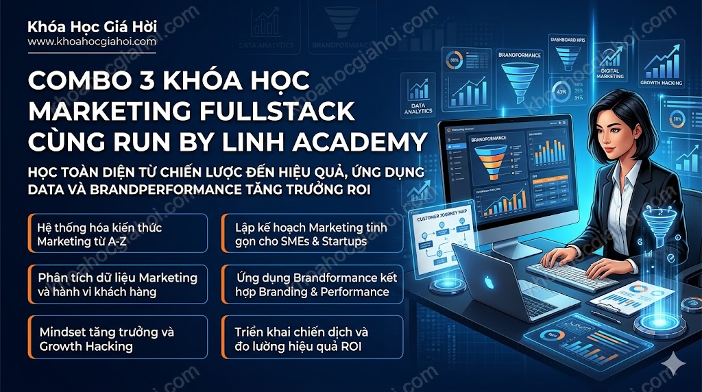 Combo 3 Khóa Học Marketing Fullstack Cùng Run By Linh Academy