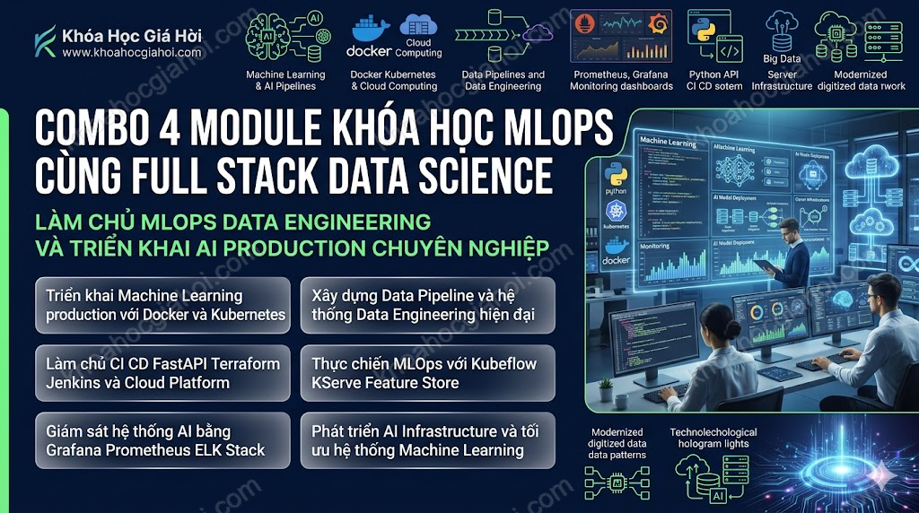 Combo 4 Module Khóa Học Mlops Cùng Full Stack Data Science