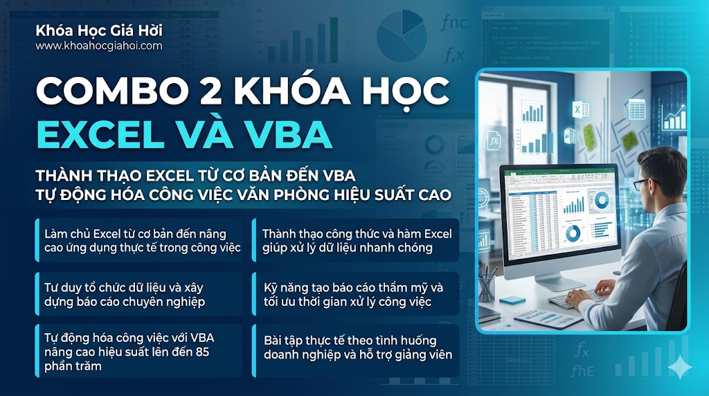 Combo 2 Khoá Học Excel Và Vba
