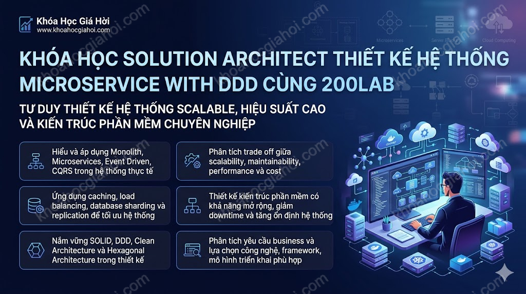 Khóa Học Solution Architect: Thiết Kế Hệ Thống Microservice With Ddd Cùng 200Lab