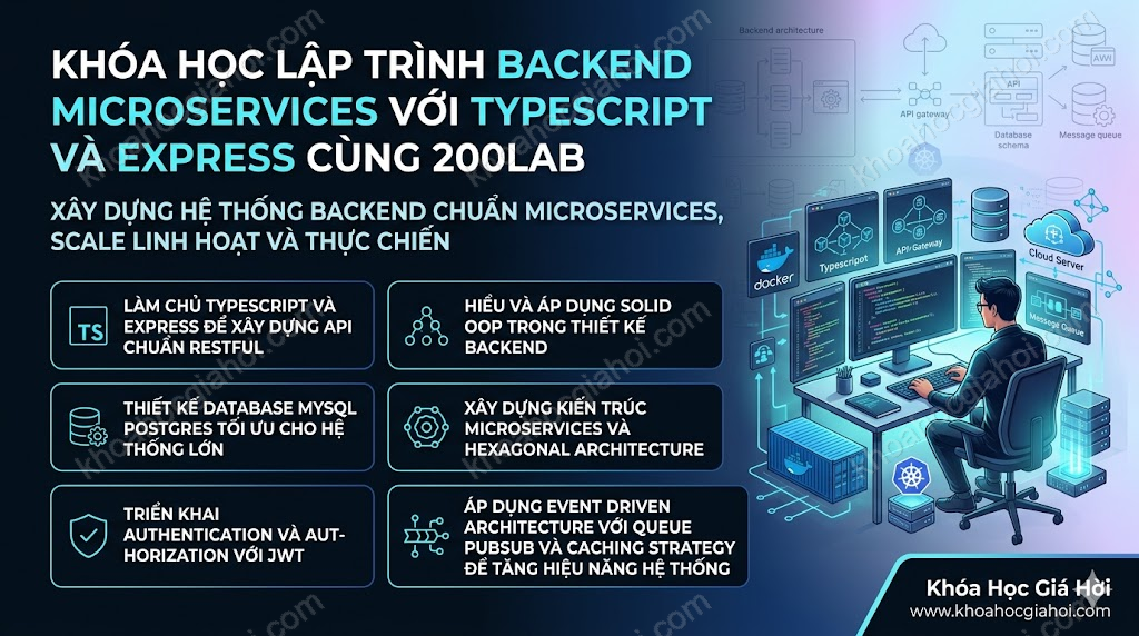 Khóa Học Lập Trình Backend Microservices Với Typescript Và Express Cùng 200Lab