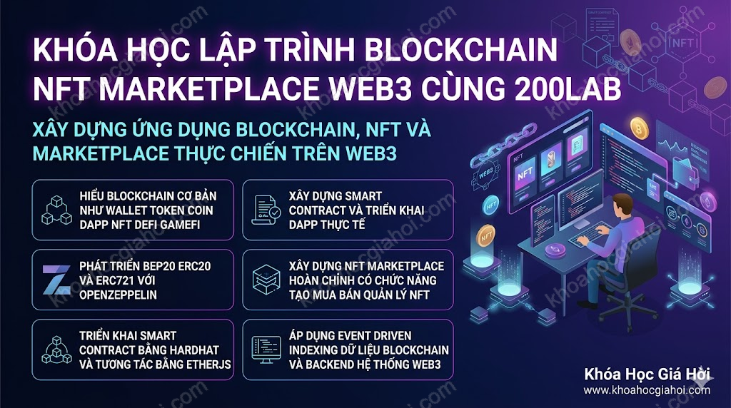 Khóa Học Lập Trình Blockchain Nft Marketplace, Web3 Cùng 200Lab