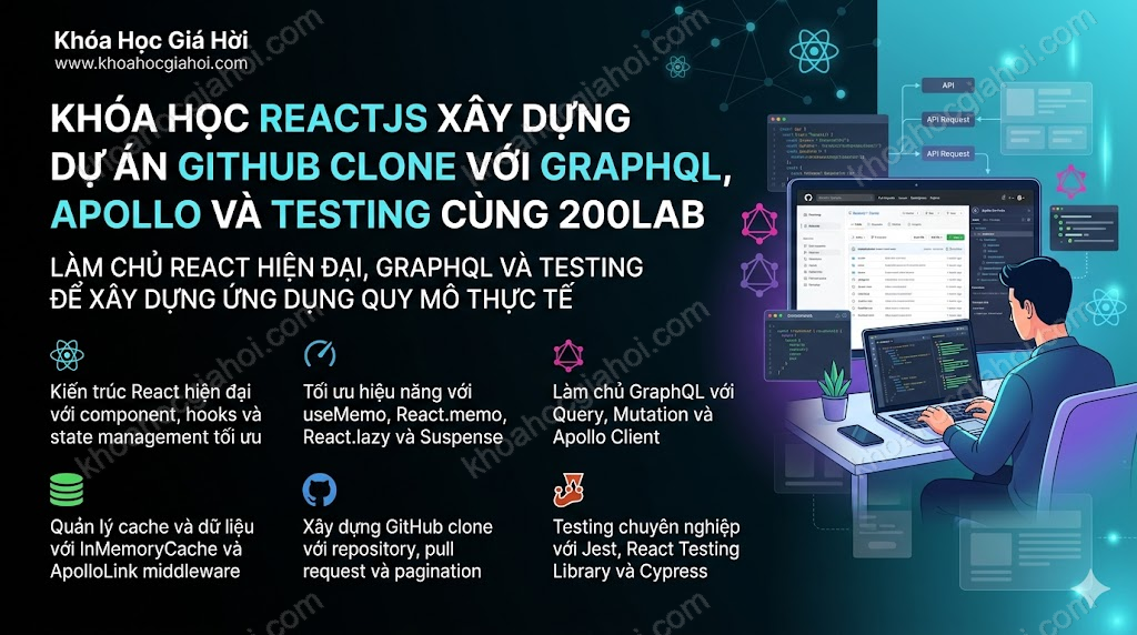 Khóa Học Reactjs Xây Dựng Dự Án Github Clone Với Graphql, Apollo Và Testing Cùng 200Lab