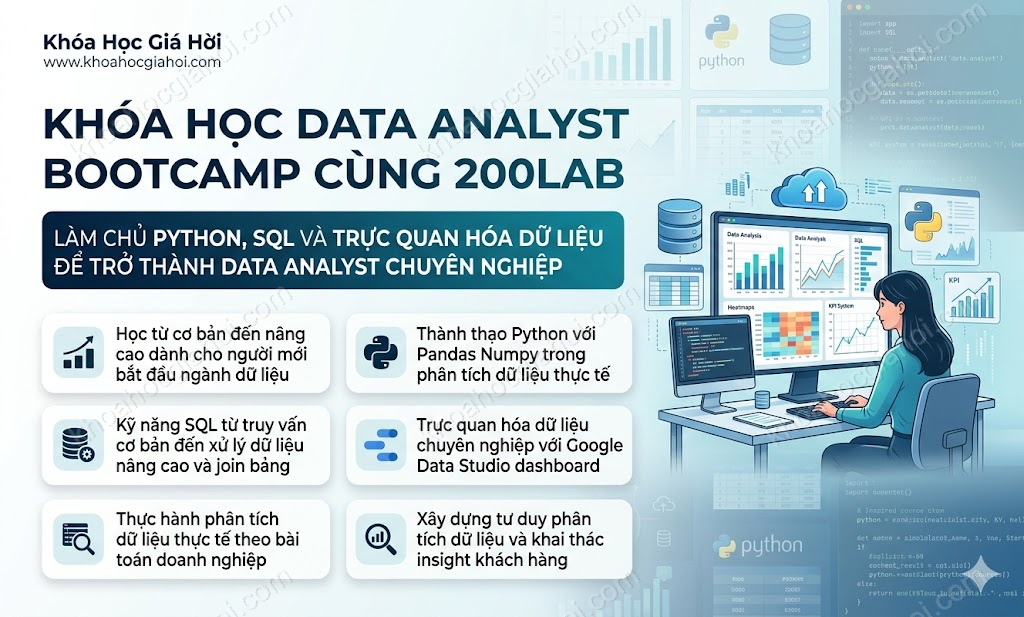 Khóa Học Data Analyst Bootcamp Cùng 200Lab