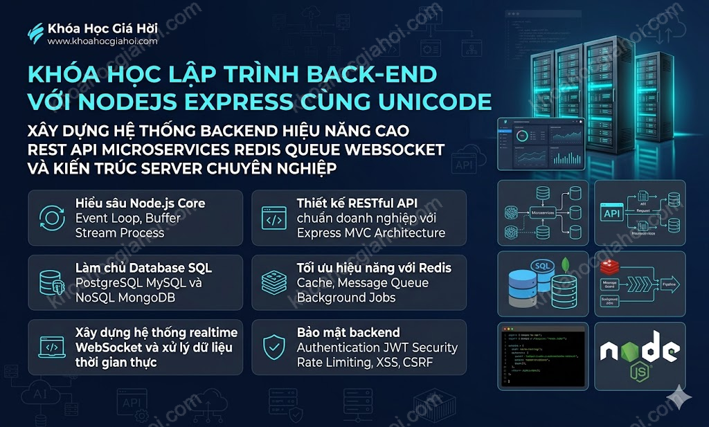 Khóa Học Lập Trình Back-End Với NodeJS Express Cùng Unicode