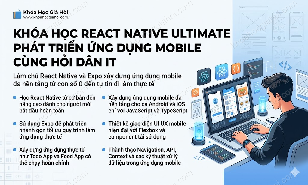 Khóa Học React Native Ultimate - Phát Triển Ứng Dụng Mobile Cùng Hỏi Dân IT
