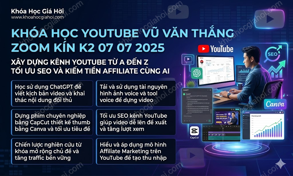 Khóa Học Youtube Vũ Văn Thắng – Zoom Kín K2 (07.07.2025)