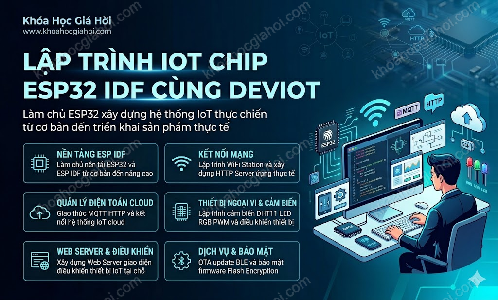 Khóa Học Lập Trình Iot Chip Esp32-idf Cùng Deviot